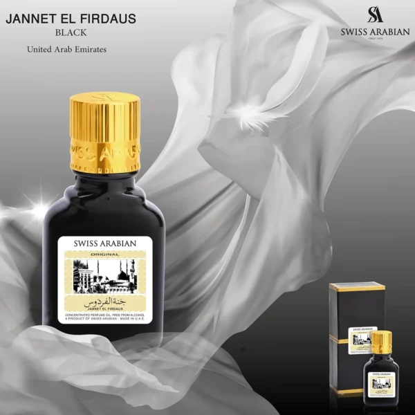 Jannat UL Firdaus Black Attar 9ml–Swiss Arabian - Image 3