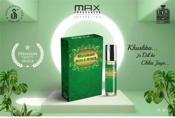 Malabari Ruh E Khus Attar Max Fragrances 6ML