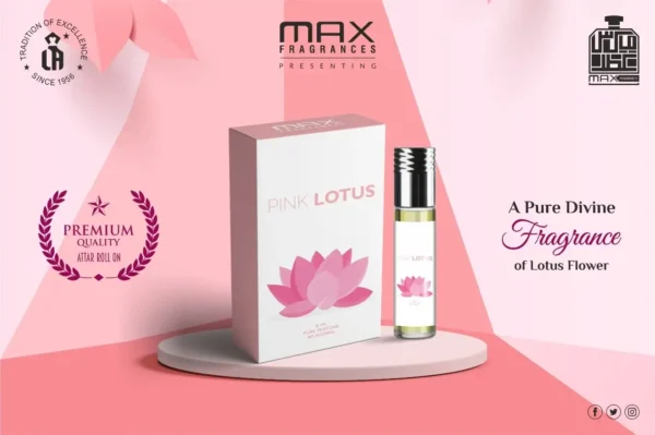 Pink Lotus Attar Max Fragrances 6ML