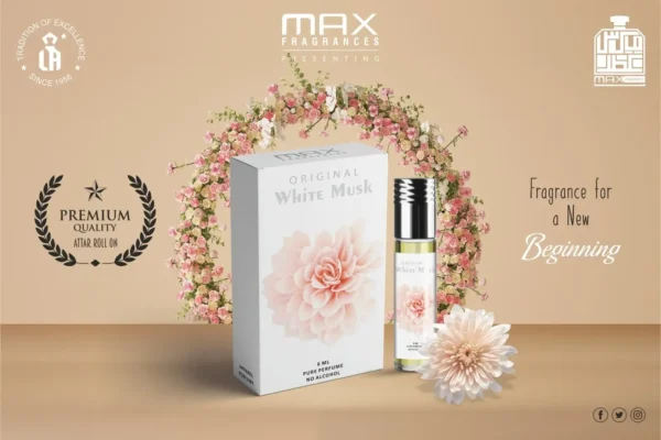 White Musk Attar Max Fragrances 6ML