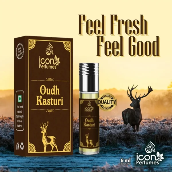 Oudh Kasturi Attar - Icon Perfumes 6ML