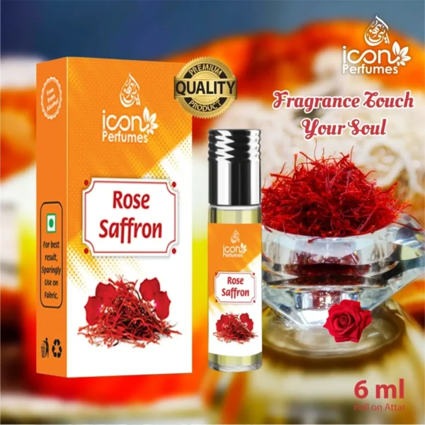 Rose Saffron Attar - Icon Perfumes 6ML