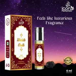 icon white oudh attar 6ml rollon