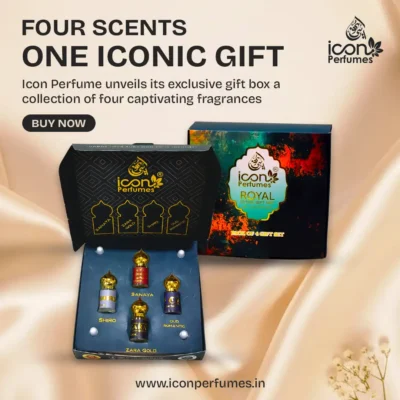 Icon Perfume Gift Set 5ML × 4 PCS | Shanaya, Oud Romantic, Zara Gold, Shiro